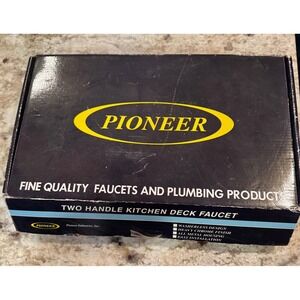 Pioneer 232100 Two Handle Kitchen Deck Faucet Chrome Acrylic Handles NEW